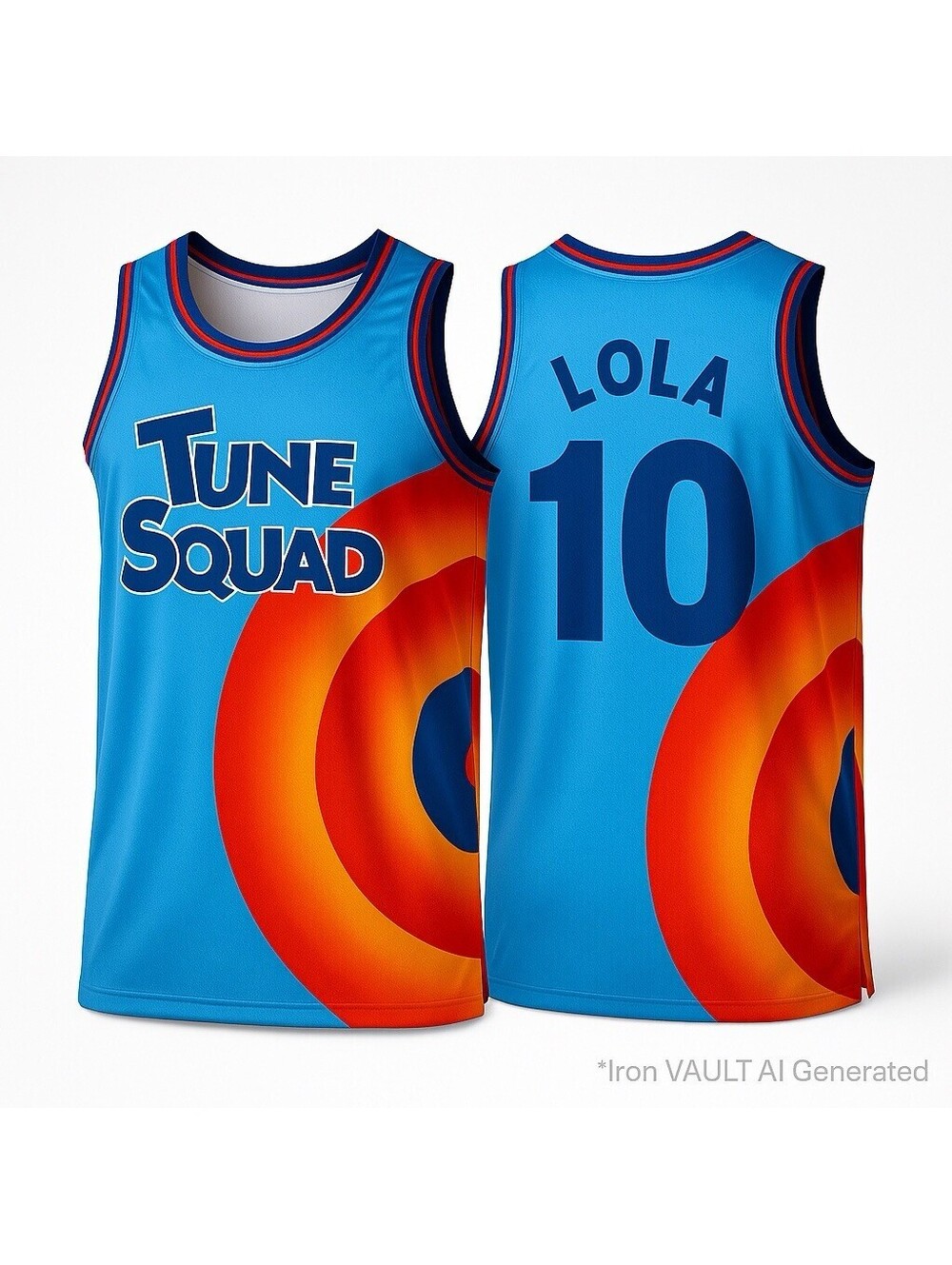 Tune Squad Jersey Mens 3XL Blue Red Lola 10 Space Jam Basketball Tank XXXL
